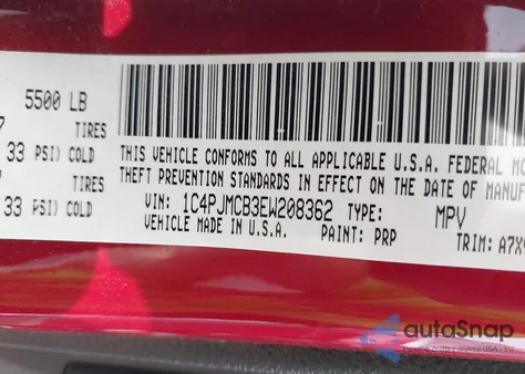 2014 Jeep Cherokee Latitude from USA, damaged, VIN 1C4PJMCB3EW208362